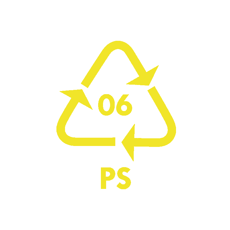 Recycling-Code 06 PS für Polyvinylchlorid